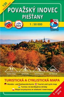 VKU130 Považský Inovec, Piešťany 1:50t turistická mapa VKÚ Harmanec / 2019