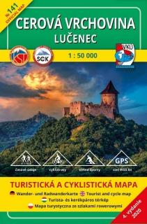 VKU141 Cerová vrchovina, Lučenec 1:50t turistická mapa VKÚ Harmanec / 2020
