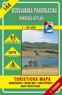VKU144 Bodvianska pahorkatina,Rimavská kotlina 1:50t turistická mapa / 2008