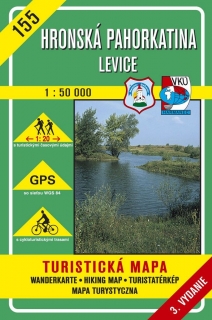 VKU155 Hronská pahorkatina, Levice 1:50t turistická mapa VKÚ Harmanec / 2010