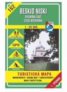 VKU162 Beskid Niski, východ 1:50t turistická mapa VKÚ Harmanec (SK+PL) / 2002