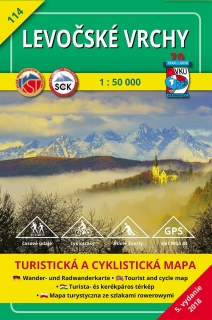 VKU114 Levočské vrchy 1:50t turistická mapa VKÚ Harmanec / 2018