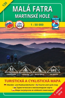 VKU120 Malá Fatra,Martinské hole 1:50t turistická mapa VKÚ Harmanec / 2018