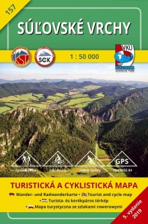 VKU157 Súľovské vrchy 1:50t turistická mapa VKÚ Harmanec /2019