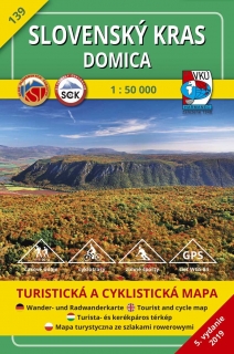 VKU139 Slovenský kras, Domica 1:50t turistická mapa VKÚ Harmanec / 2019