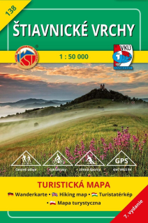 VKU138 Štiavnické vrchy 1:50t turistická mapa VKÚ Harmanec / 2017