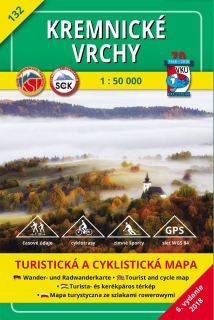 VKU132 Kremnické vrchy 1:50t turistická mapa VKÚ Harmanec /2018
