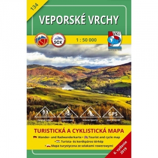 VKU134 Veporské vrchy 1:50t turistická mapa VKÚ Harmanec /2019