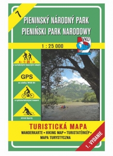 VKU 7 Pieninský národný park 1:25t turistická mapa VKÚ Harmanec / 2001
