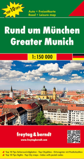 Mníchov okolie (Rund um Munchen) 1:150t TOP 10 Tips automapa Freytag Berndt