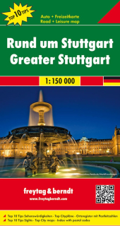Stuttgart okolie (Rund um Stuttgart) 1:150t TOP 10 Tips automapa Freytag Berndt