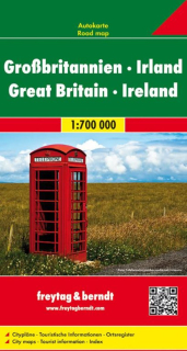 Británia, Írsko 1:700t (Britain,Irland) automapa Freytag Berndt