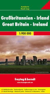 Británia, Írsko 1:900t (Britain,Irland) automapa Freytag Berndt