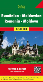 Rumunsko, Moldavsko (Romania, Moldova) 1:500t automapa Freytag Berndt