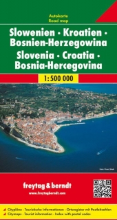 Slovinsko,Chorvátsko,Bosna Hercegovina 1:500t automapa Freytag Berndt