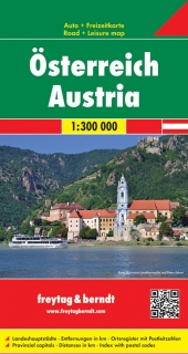 Rakúsko 1:300t VÝCHOD (Austria Ostfalzung) automapa Freytag Berndt