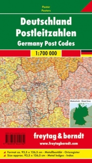 Nemecko PSČ 1:700tis (Germany) skladaná automapa Freytag Berndt