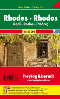 Rhodos 1:120tis (Grécko) Island Pocket skladaná mapa Freytag Berndt