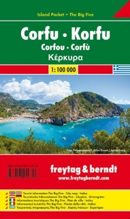 Korfu 1:100tis (Grécko) Island Pocket skladaná mapa Freytag Berndt