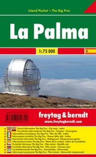 La Palma 1:75tis (Španielsko) Island Pocket skladaná mapa Freytag Berndt