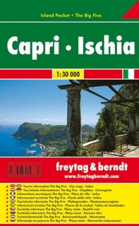Capri, Ischia 1:30tis (Taliansko) Island Pocket skladaná mapa Freytag Berndt