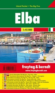 Elba 1:45tis (Taliansko) Island Pocket skladaná mapa Freytag Berndt