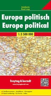 Európa politická 1:3,5mil skladaná mapa Freytag Berndt