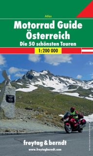 Rakúsko Motorrad Guide-Die 50 schonsten Touren 1:200tis atlas Freytag Berndt