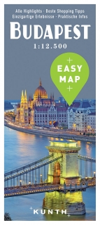 Budapešť Easy Map 1:12,5t (Maďarsko) mapa mesta Kunth / 2017