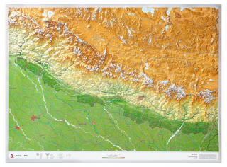 Nepál (Nepal Himalaya) reliéfna 3D mapa 57x77cm