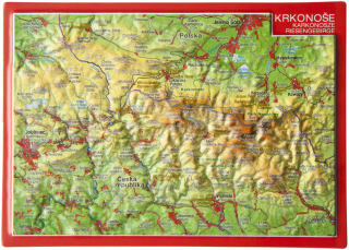 Krkonoše (Česká republika, Riesengebirge) reliéfna 3D mapka 10,5x14,8cm