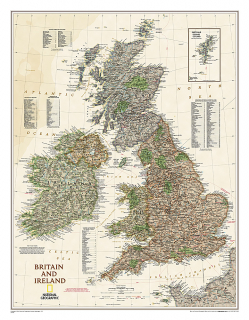 nástenná mapa Británia a Írsko Executive 76x60cm lamino, lišty NGS