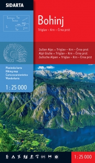 Bohinj (Triglav-Krn-Črna prst) 1:25t turistická mapa Julské Alpy