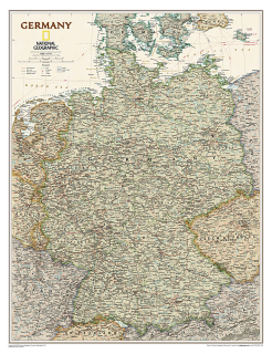 Nemecko Executive 76x60cm lamino, lišty NGS nástenná mapa