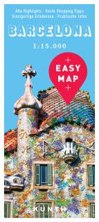 Barcelona Easy Map 1:15t (Španielsko) mapa mesta Kunth / 2018