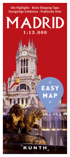 Madrid Easy Map 1:13t (Španielsko) mapa mesta Kunth / 2017