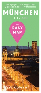 Mníchov Easy Map 1:17,5t (Nemecko) mapa mesta Kunth / 2017
