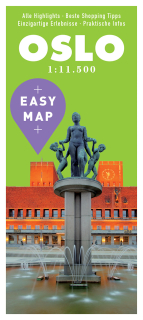 Oslo Easy Map 1:11,5t (Nórsko) mapa mesta Kunth / 2017