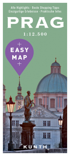Praha Easy Map 1:12,5t (Česko) mapa mesta Kunth / 2019