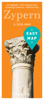 Zypern Easy Map 1:220t (Cyprus) skladaná mapa Kunth / 2016