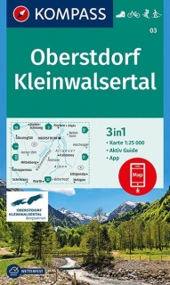 KOMPASS 03 Oberstdorf, Kleinwalsertal 1:25t turistická mapa
