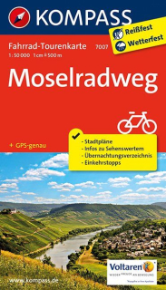 KOMPASS 7007 Moselradweg 1:50t cykloturistická mapa