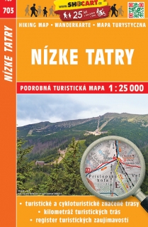 703 Nízke Tatry 1:25tis podrobná turistická mapa SHOCart / 2018