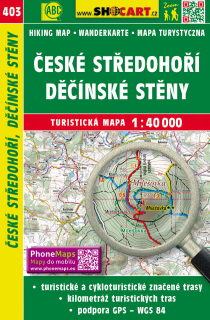 403 České stredohorie, Dečínské steny turistická mapa 1:40t SHOCart