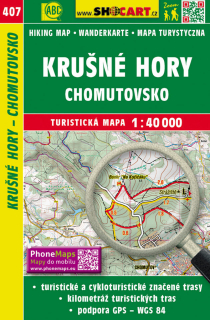 407 Krušné hory - Chomutovsko turistická mapa 1:40t SHOCart