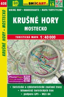 408 Krušné hory - Mostecko turistická mapa 1:40t SHOCart