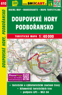 410 Doupovské hory, Podbořansko turistická mapa 1:40t SHOCart