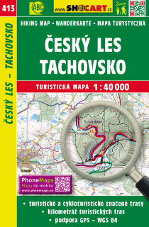413 Český les, Tachovsko turistická mapa 1:40t SHOCart