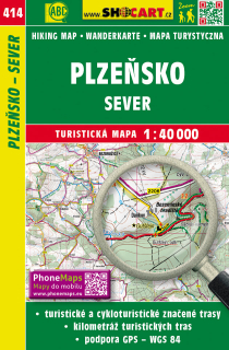 414 Plzeňsko - sever turistická mapa 1:40t SHOCart