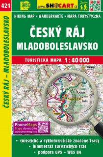 421 Český ráj, Mladoboleslavsko turistická mapa 1:40t SHOCart